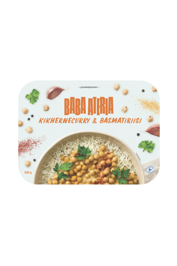 Baba Ateria: Täyteläinen kikhernecurry & basmatiriisi